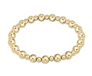Enewton Classic Grateful Pattern 6mm Bead Bracelet - Gold