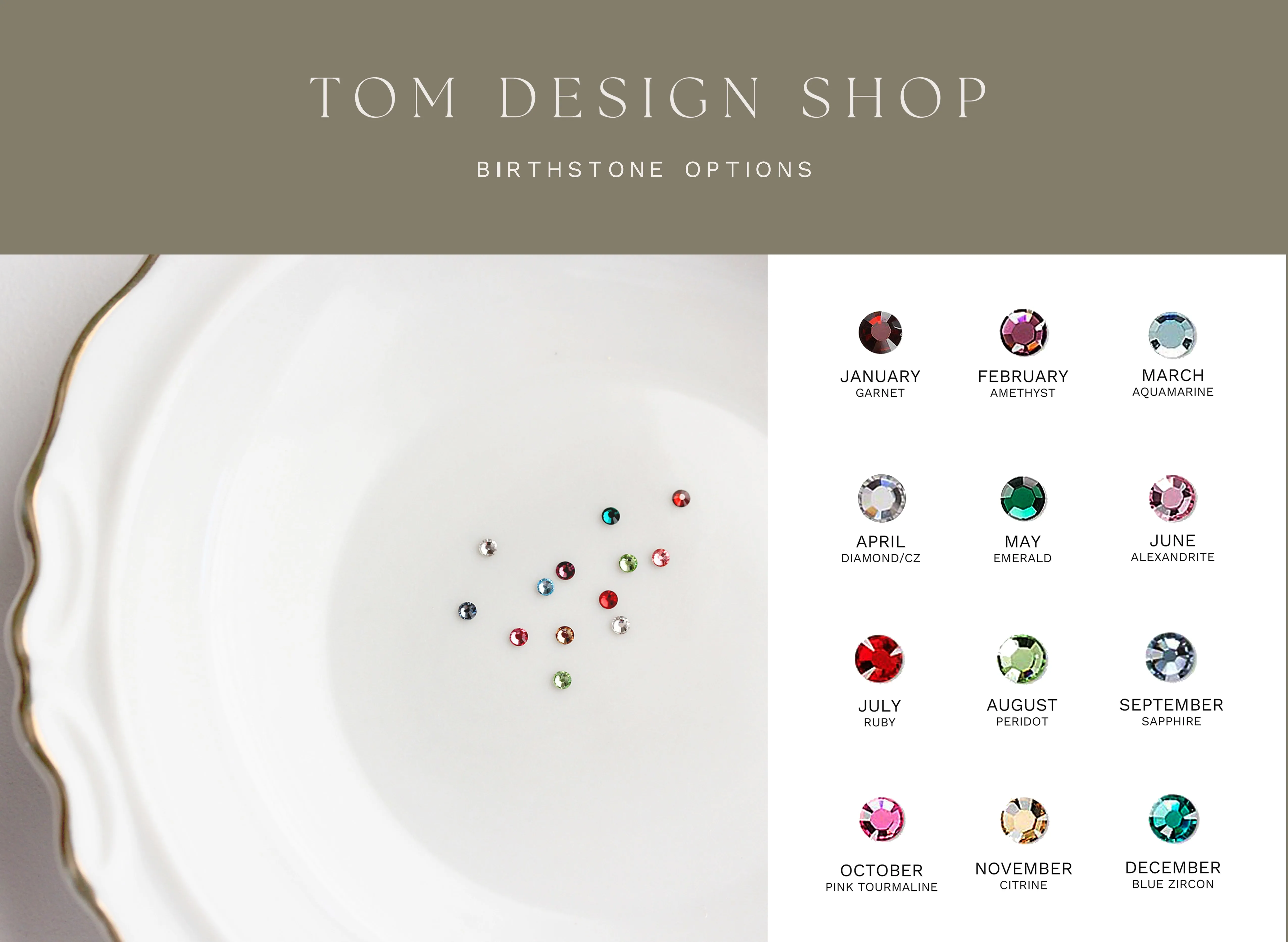 Engraved Birthstone Bar Necklace | Thick Bar