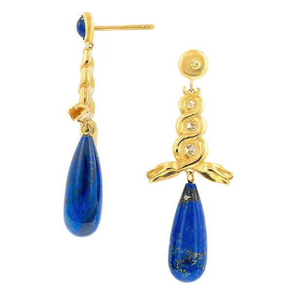 Entwined Snake Drop Earrings- Heirloom by Doyle & Doyle