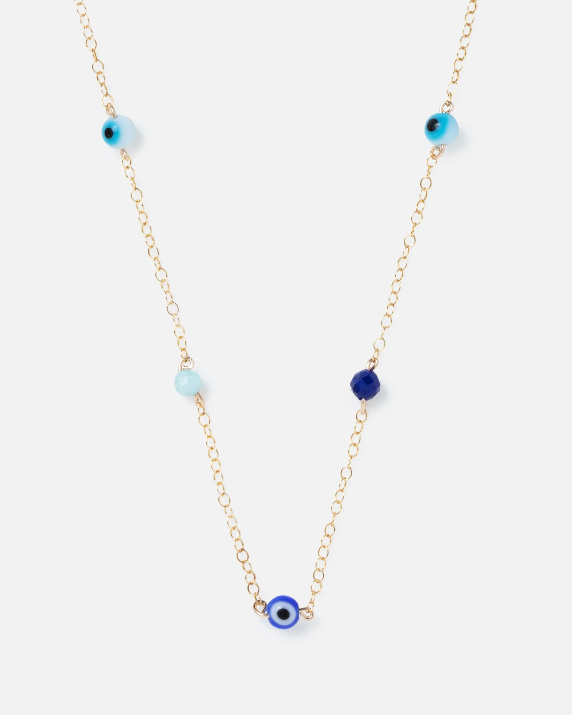 EVIL EYE KATHY 14K GOLD-FILLED NECKLACE