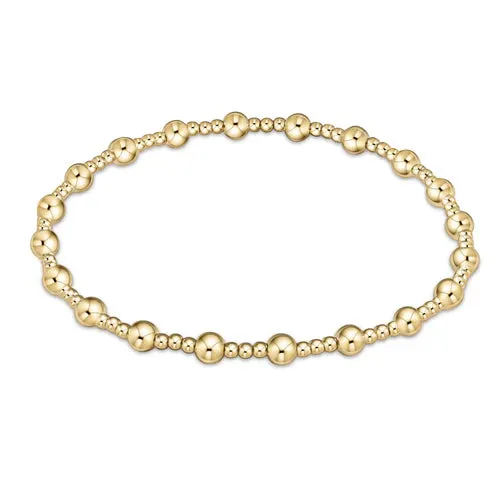 EXTENDS Classic Sincerity Pattern 4mm Bead Bracelet - Gold