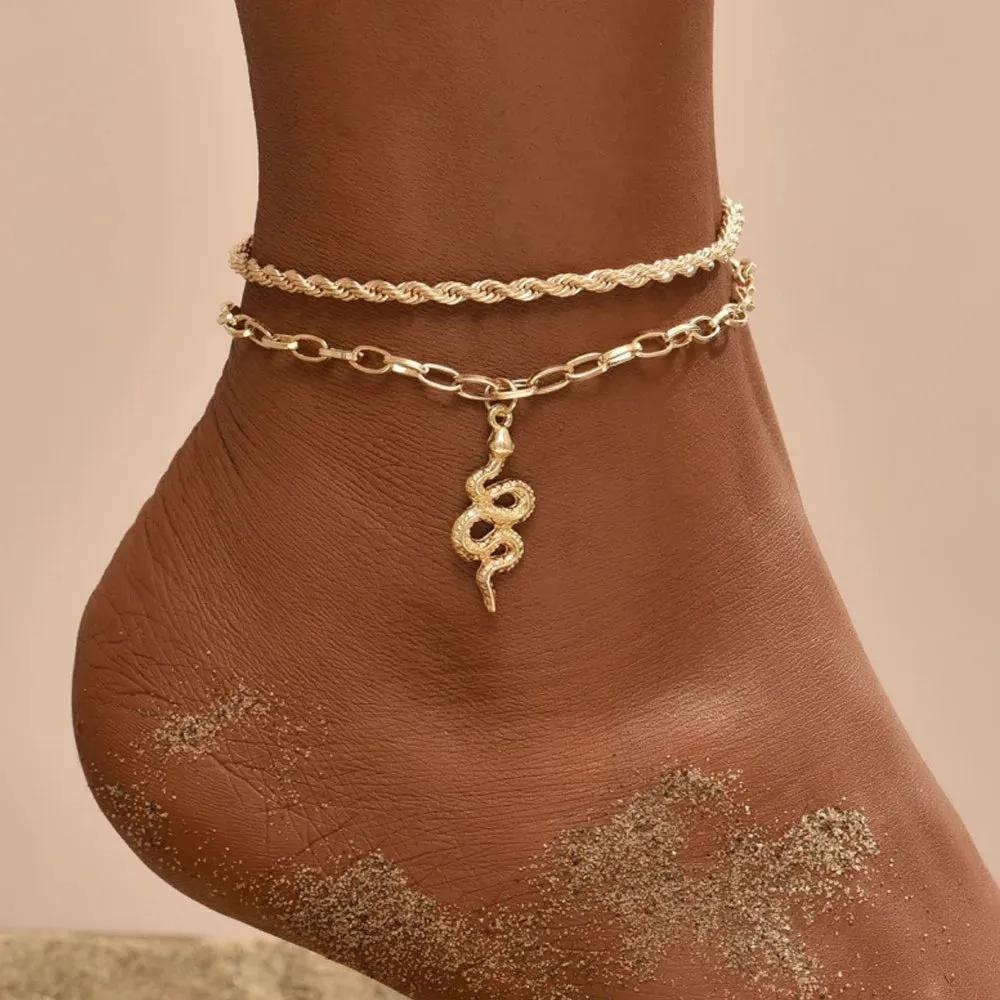 Fashion Colorful Crystal Beads Anklets for Women Boho Gold Color Chain Ankle Bracelet Leg Bracelet Ocean Beach Foot Jewelry