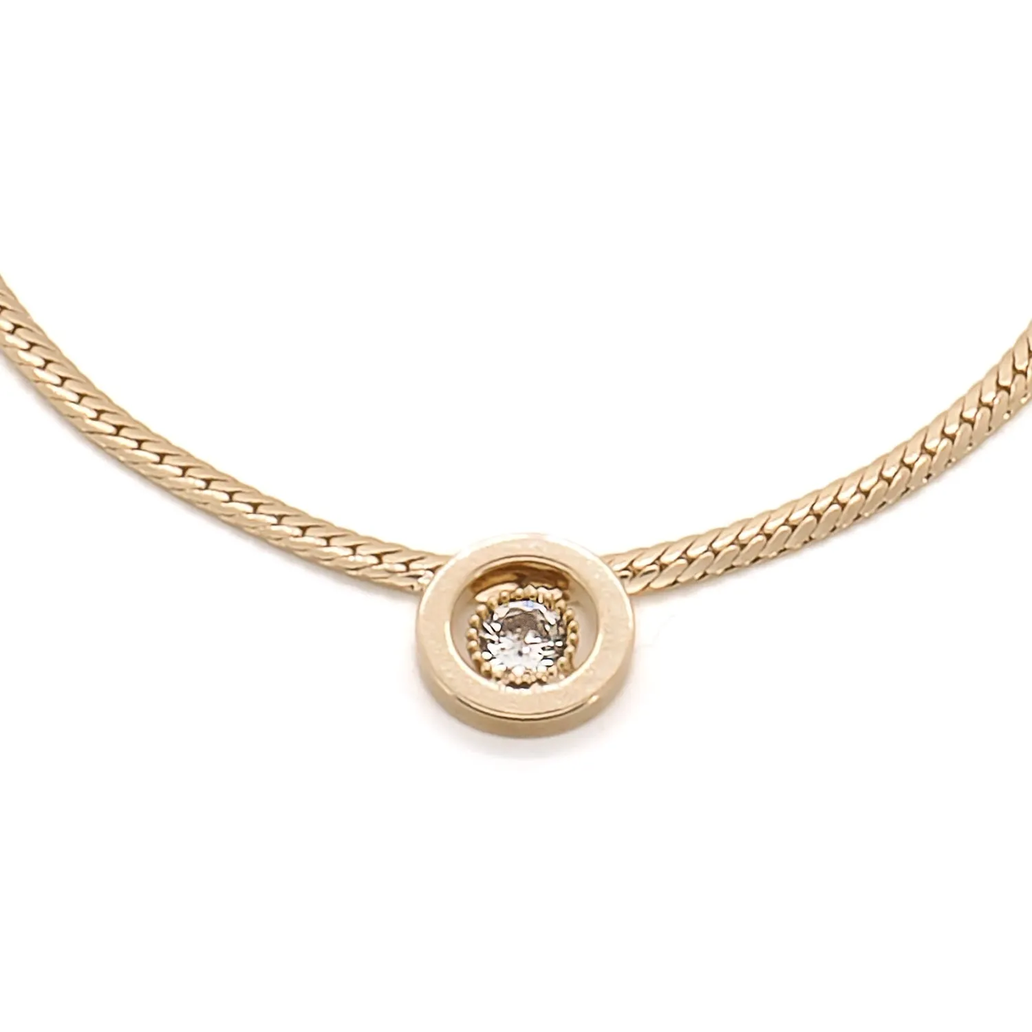 Fashion Diamond And Gold Choker Necklace