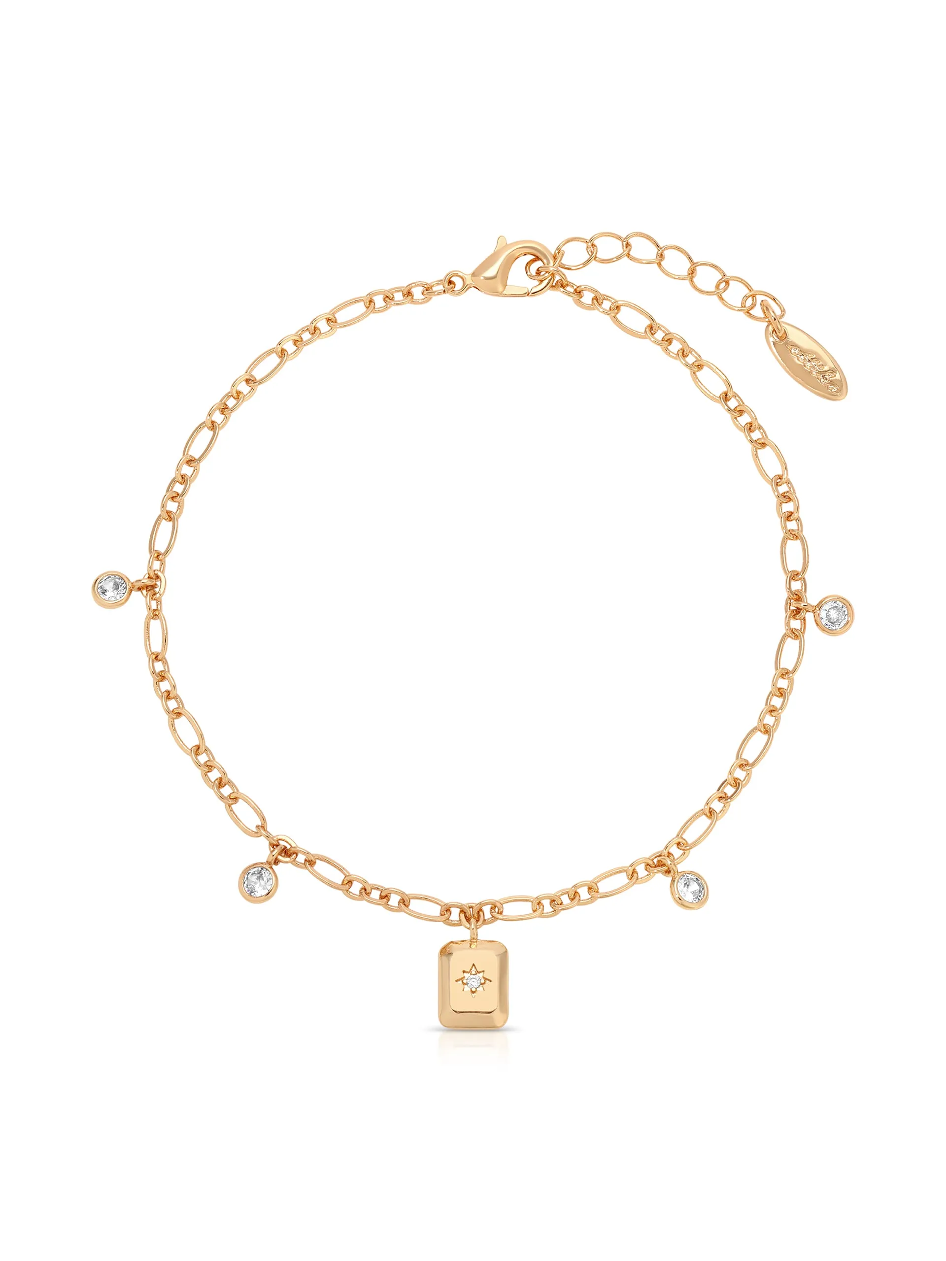 Find Your Way 18k Gold Plated Anklet Set of 2