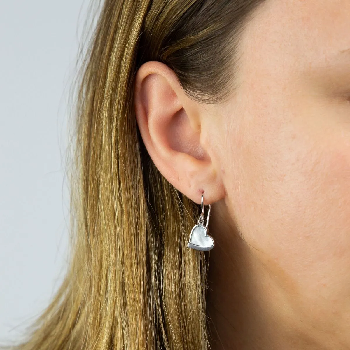 Fiorelli Sterling Silver White Mother-of-Pearl Drop Earrings