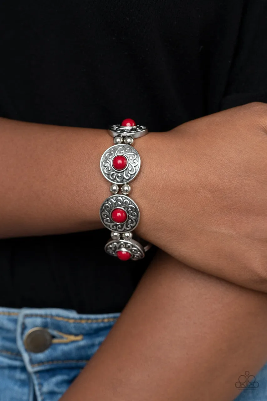 Flirty Finery Red Paparazzi Bracelet