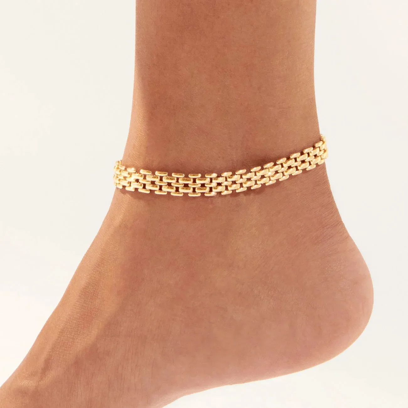 Francis Anklet in High Polish Gold