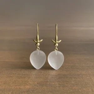 Frosted Quartz Petite Fleur Earrings
