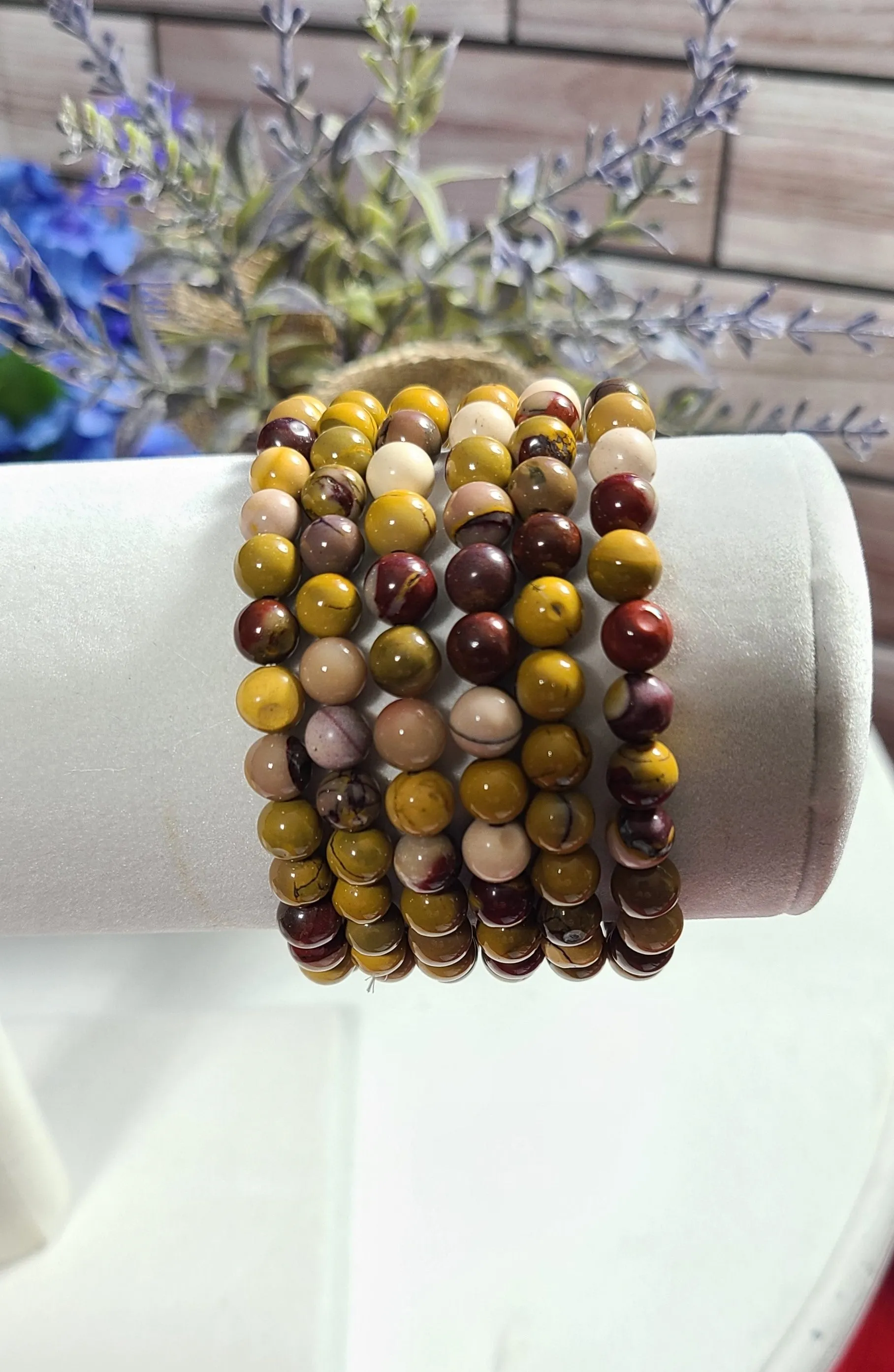 Gemstone Stretch Bracelets - K through M