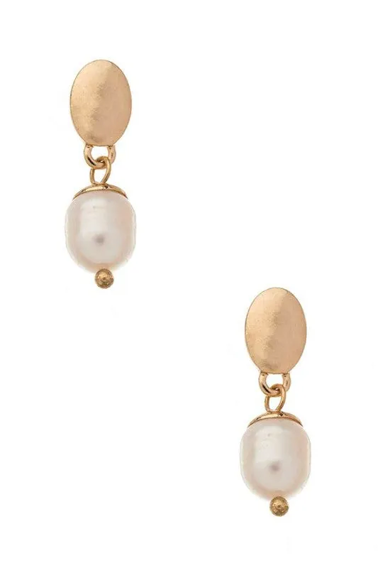 Genuine Culture Pearl Drop Petite Earrings