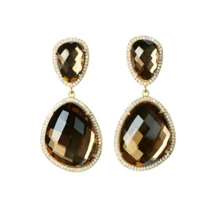 Glimmer and Glow Freeform Drop Earrings - Caramel Luster
