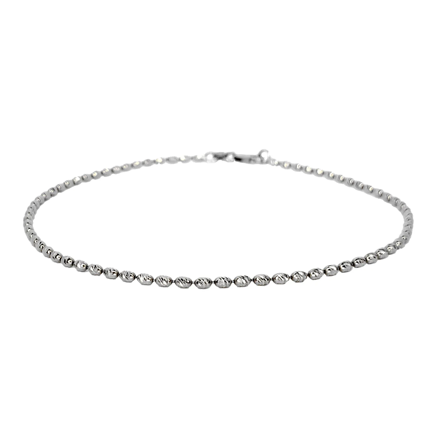 Gold Barrel Bead Anklet