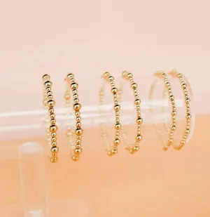 Gold Beaded Stretch Bracelets