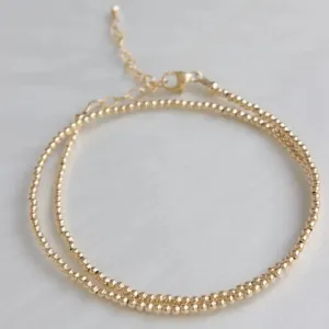 gold filled double wrap bracelet