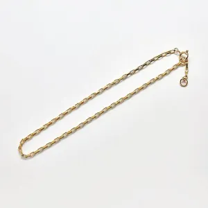 Gold Rectangle Chain Anklet