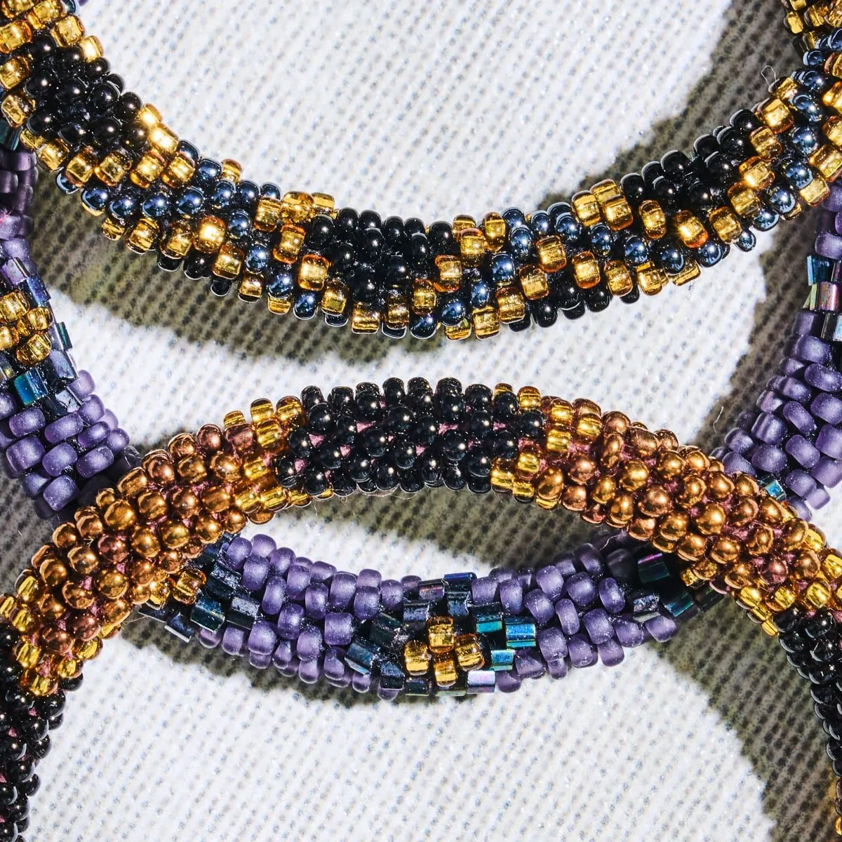 Golden Firework | Himalayan Glass Bead Bracelet