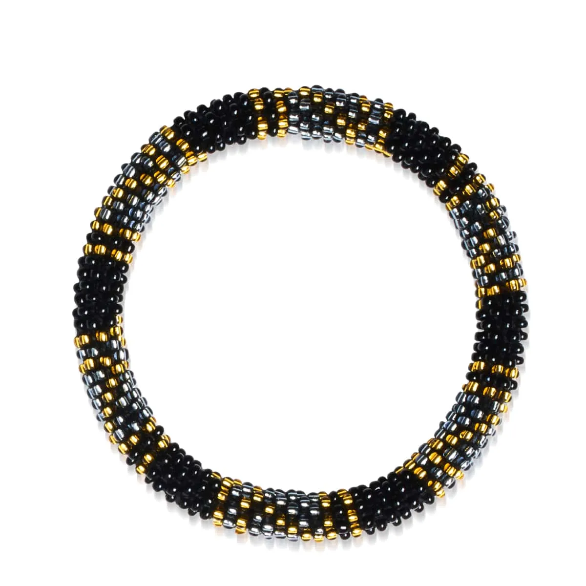 Golden Moonlight | Himalayan Glass Bead Bracelet