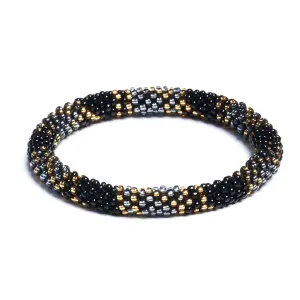Golden Moonlight | Himalayan Glass Bead Bracelet