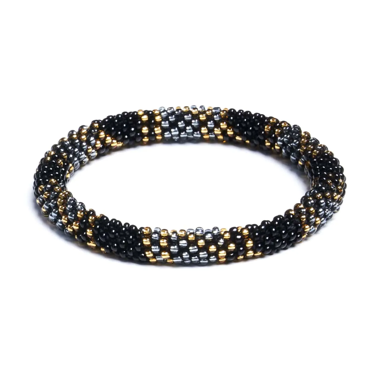 Golden Moonlight | Himalayan Glass Bead Bracelet