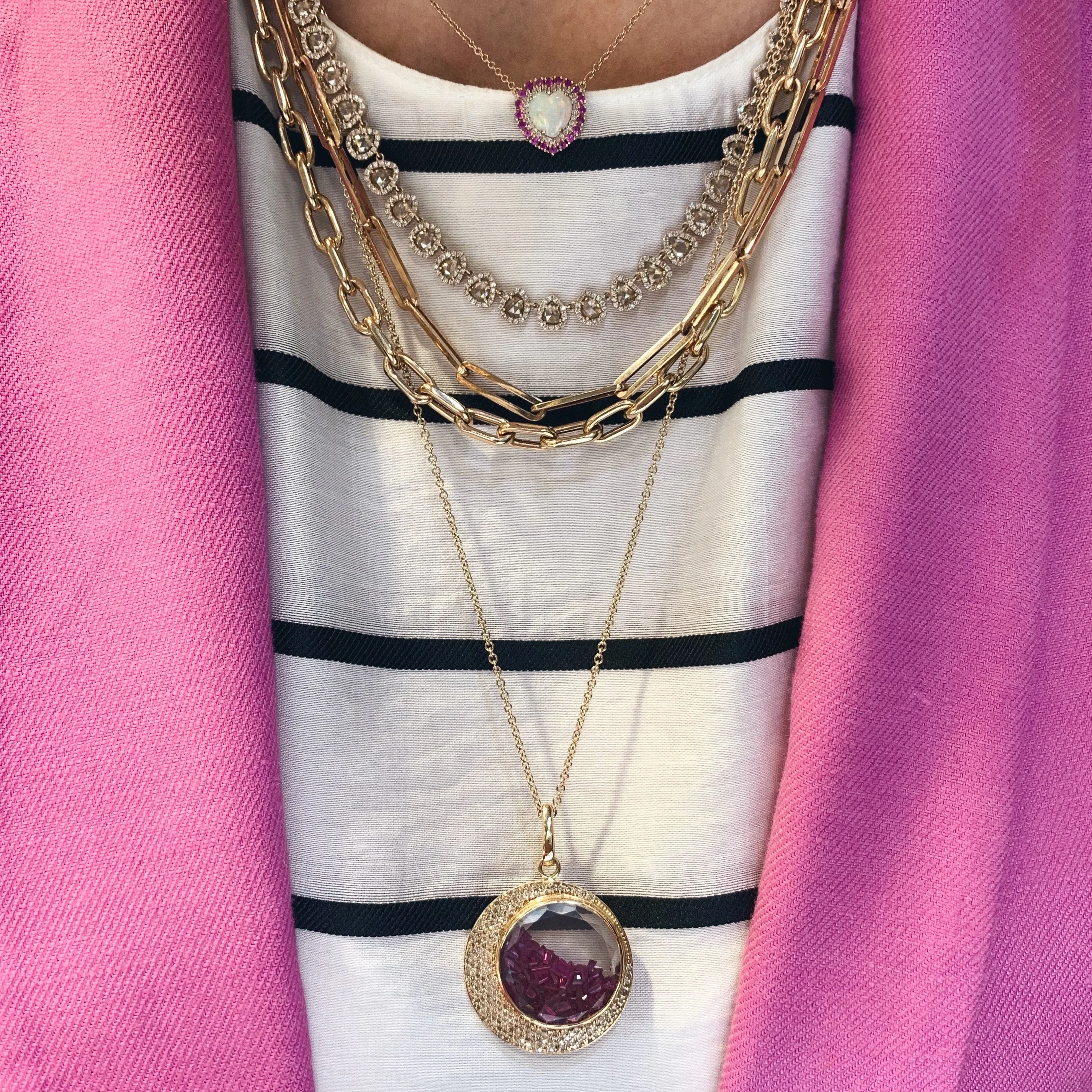 Grande Luxe Paperclip Link Drawn Gold Cable Chain Necklace (solid)