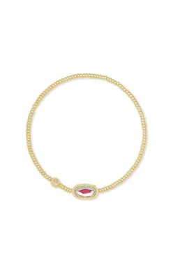 Grayson Stretch Bracelet Gold Dichroic Glass