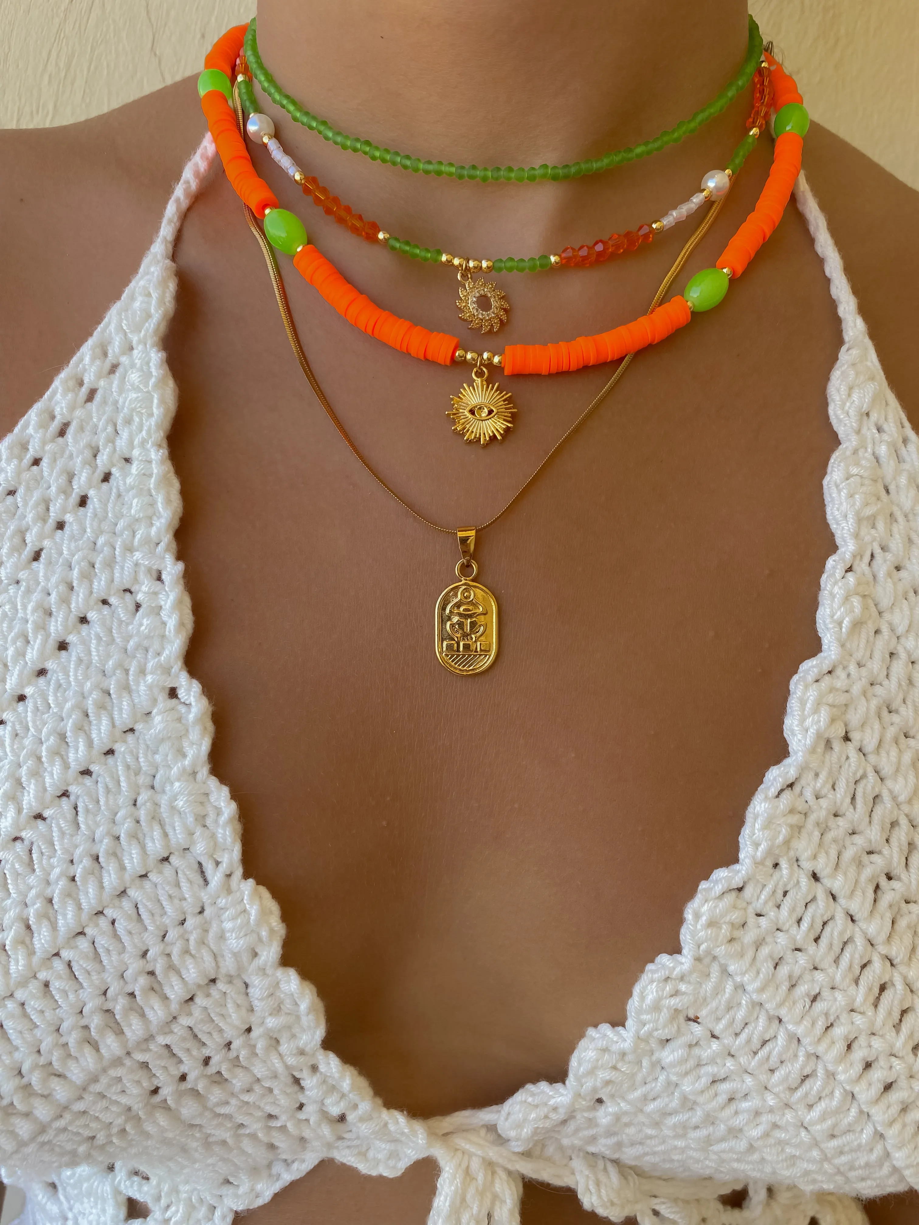 Green Beaded Choker