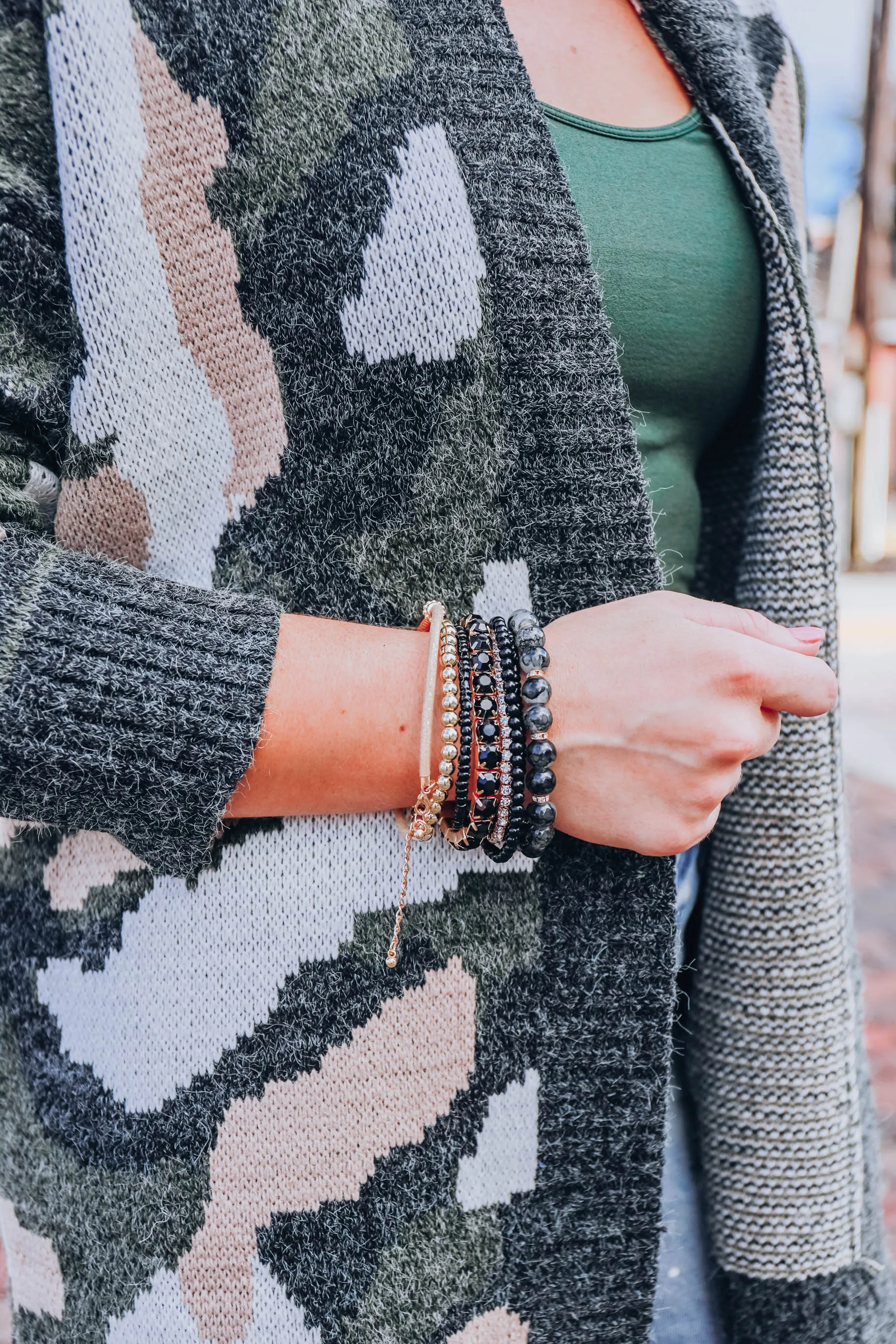 Hadley Stretch Bracelet Set - Black