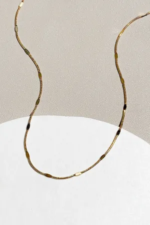Hammered Snake Chain Necklace (Stainless Steel)