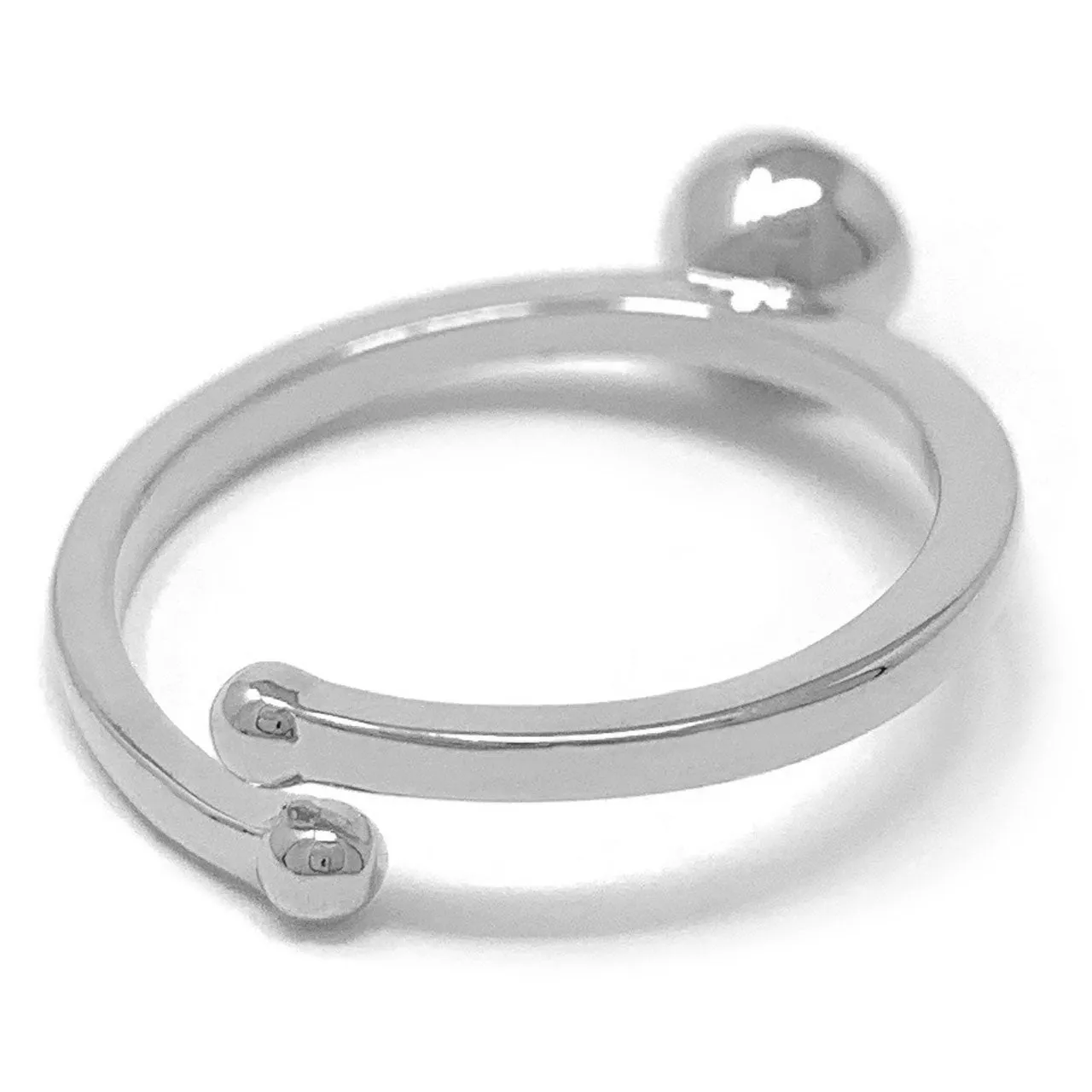 Harley Adjustable Ring with Pink Light Rose Round Crystals from Swarovski Silver Toned Rhodium Plated