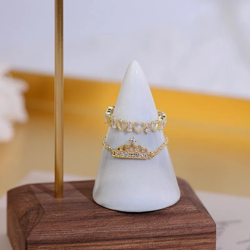 Heart & Tiara Rings (2 Styles)