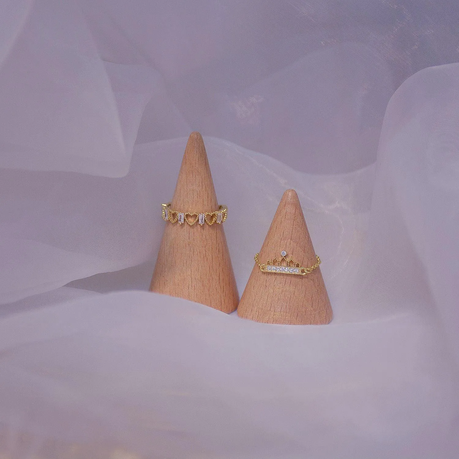 Heart & Tiara Rings (2 Styles)