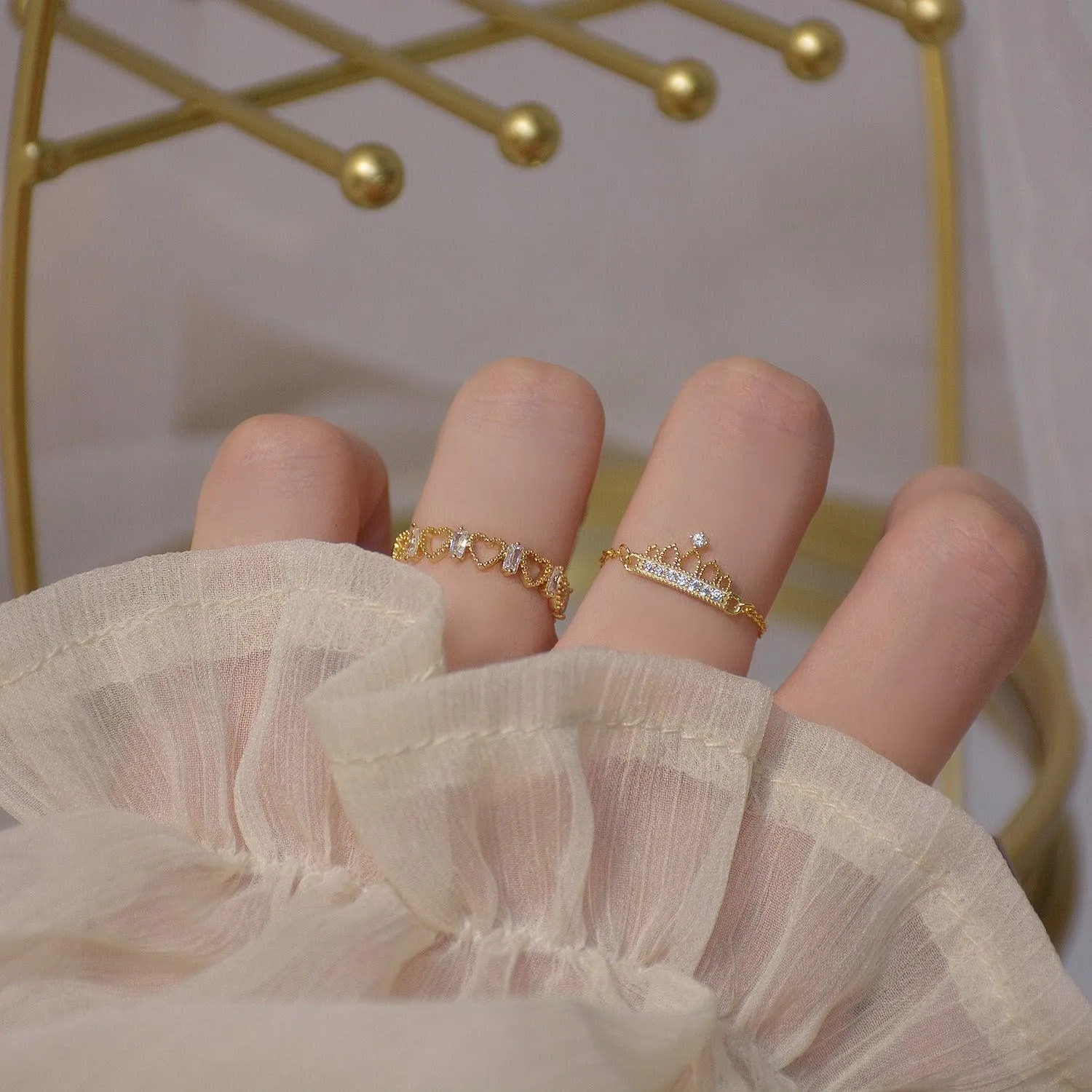 Heart & Tiara Rings (2 Styles)
