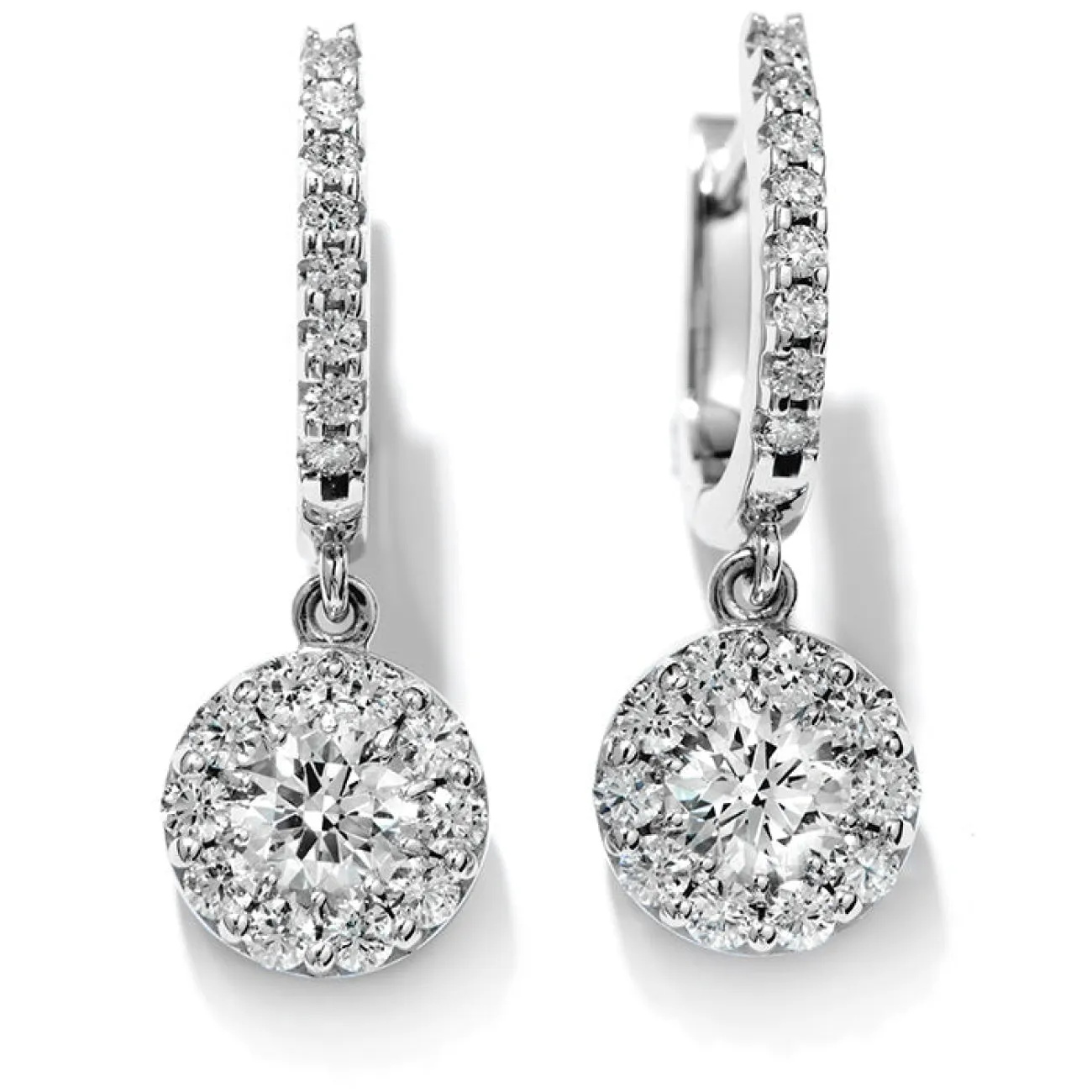 Hearts on Fire 18K White Gold 2.0 ct Diamond Drop Earrings