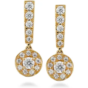 Hearts On Fire Inspiration Single Halo Drop Diamond Earrings