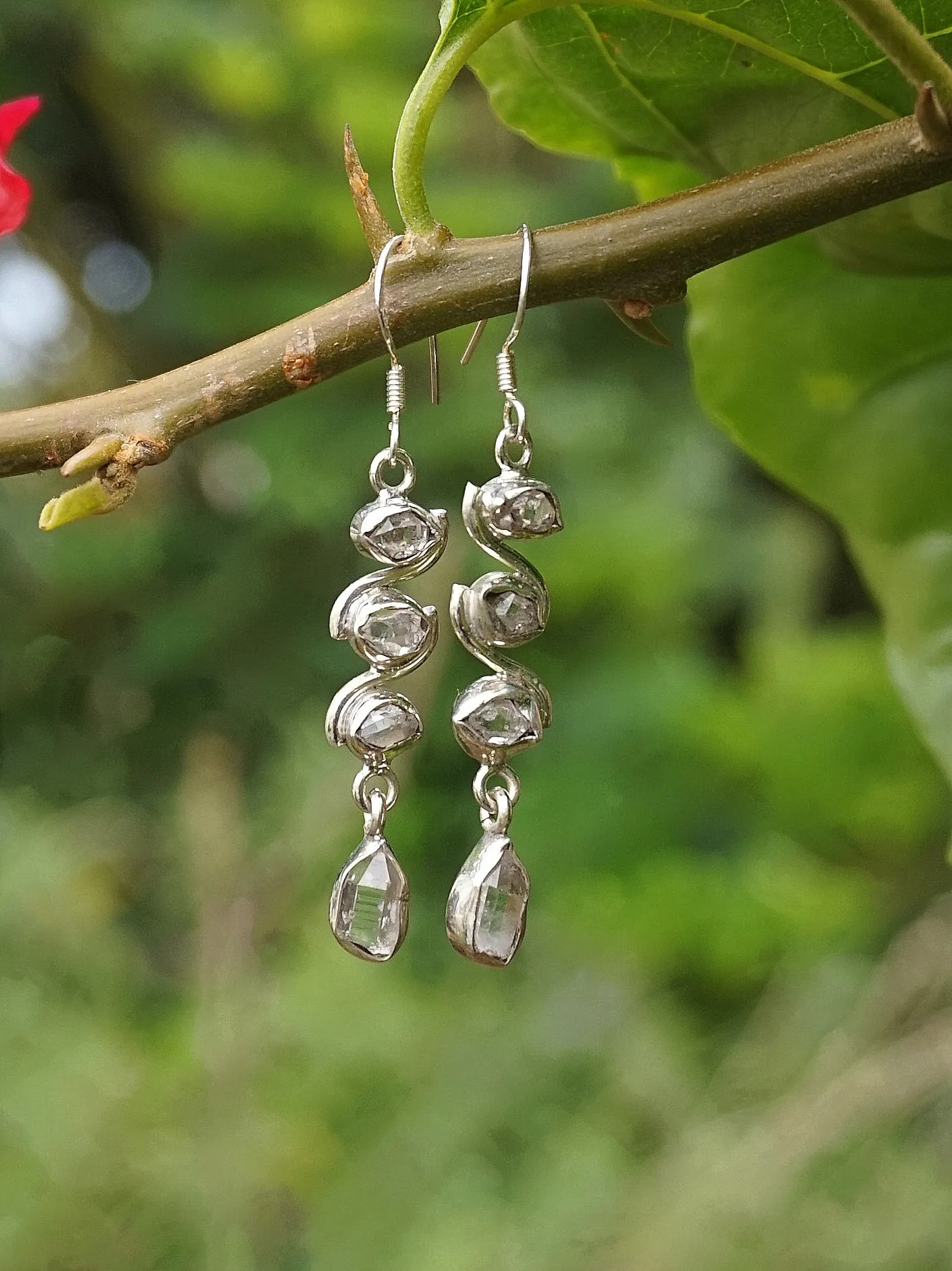 Herkimer Diamond Quartz Crystal Earring Set 3