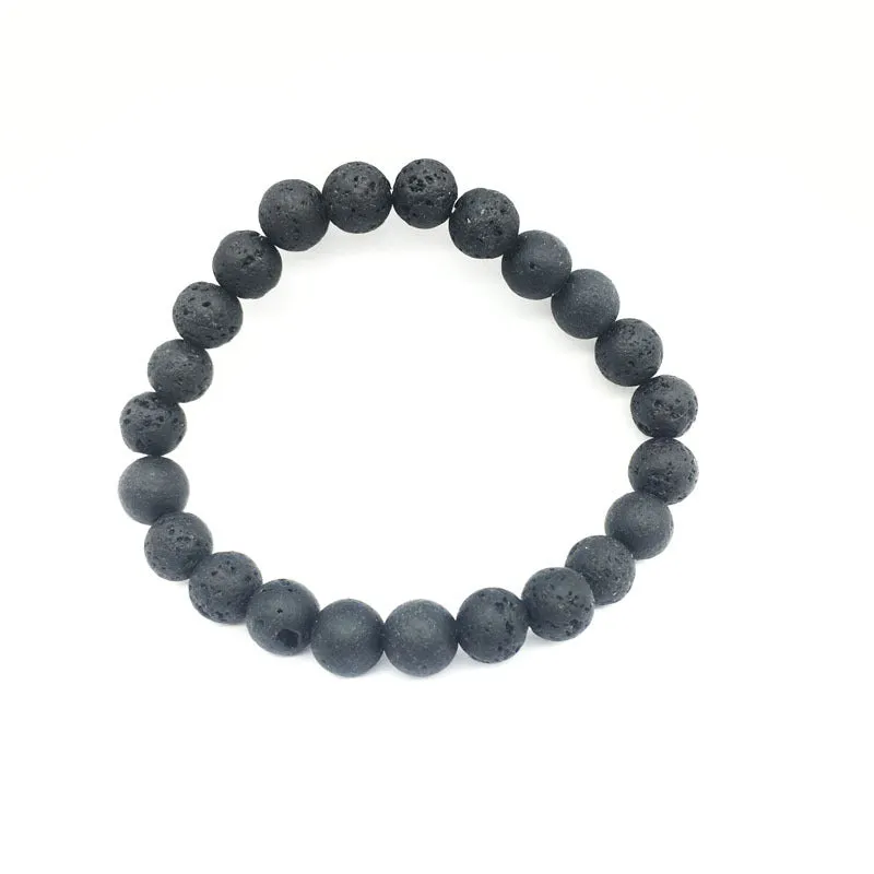 HOLIDAY JOY LAVA ROCK DIFFUSER BRACELETS BLACK
