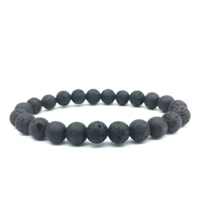 HOLIDAY JOY LAVA ROCK DIFFUSER BRACELETS BLACK