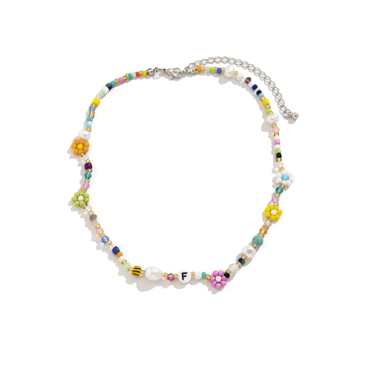 Howlite & Pearl Beaded Choker Necklace