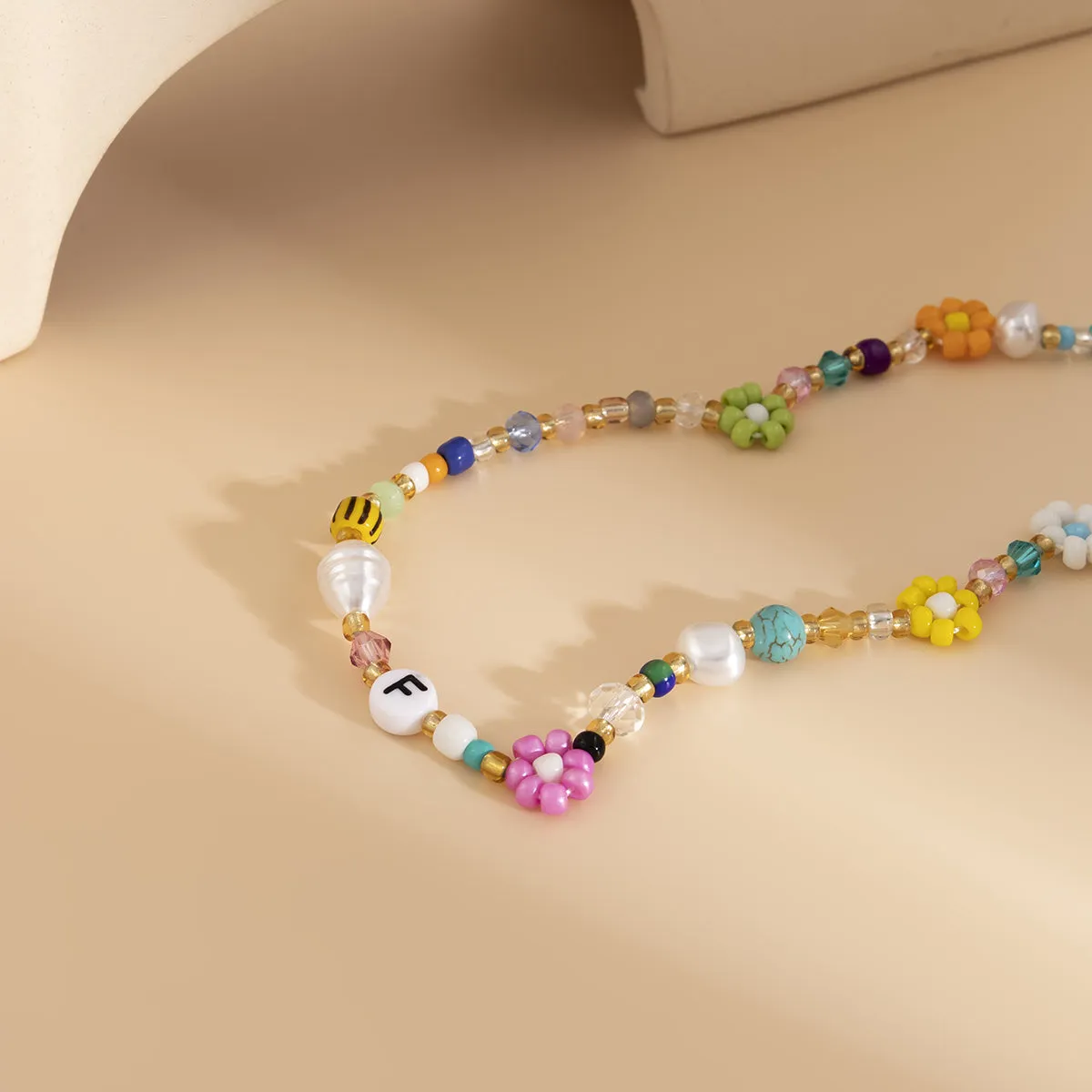 Howlite & Pearl Beaded Choker Necklace