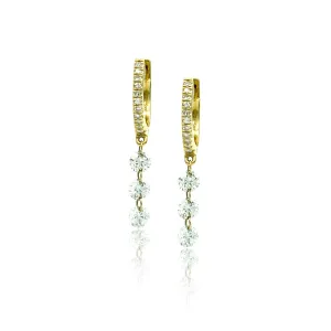 Illusion Drop Diamond Mini Hoops