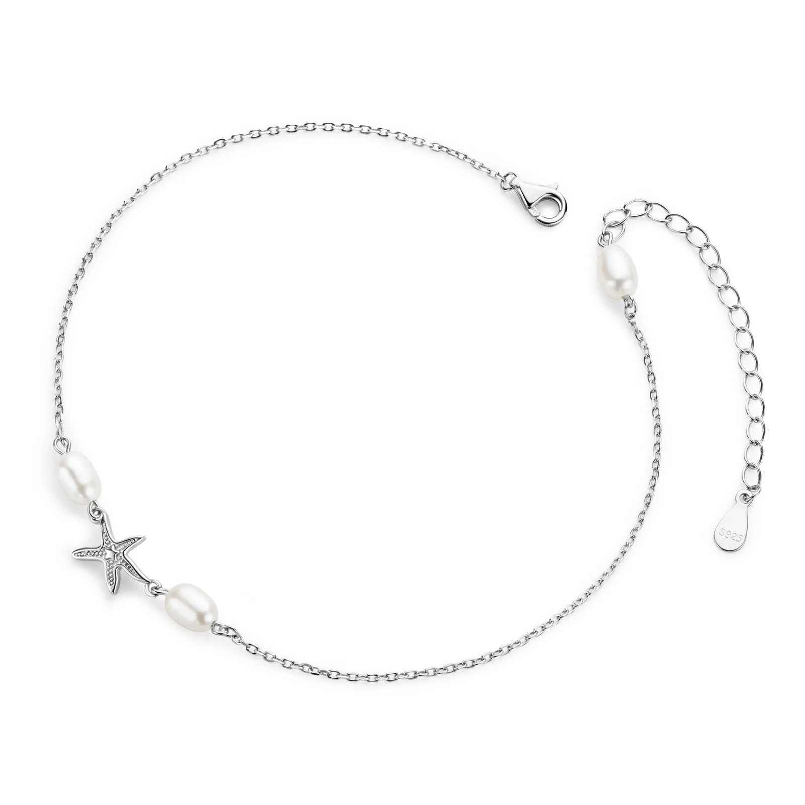 Irregular Freshwater Pearls Fashion Starfish Anklet