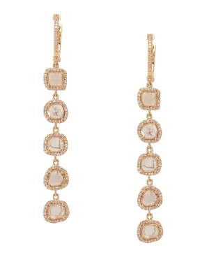 Jena Five Sliced Diamon Drop Earrings