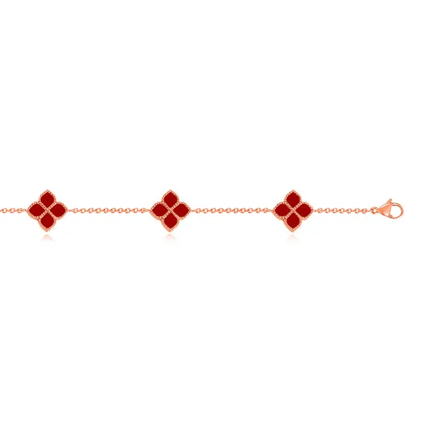 Joory / Choker Necklace Red Rose Gold