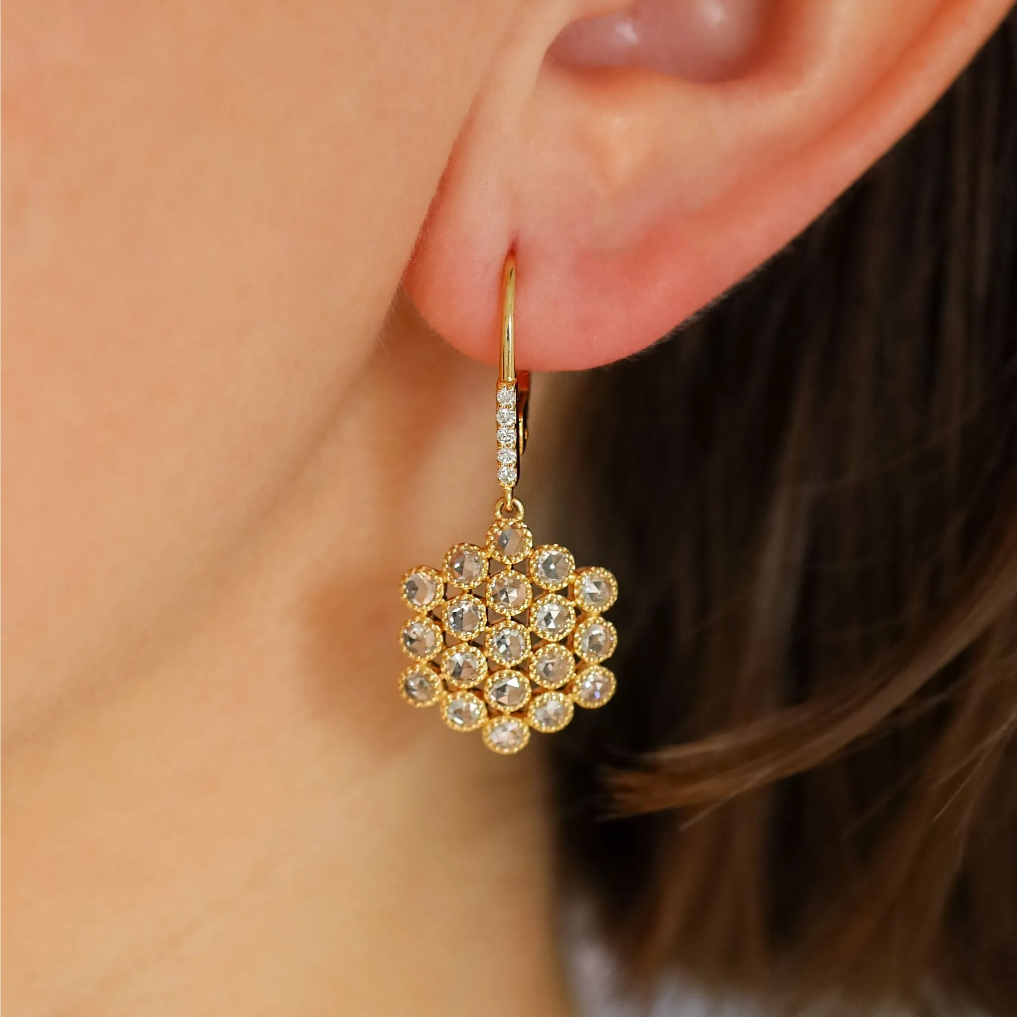 Josephine White Diamond Drop Earrings