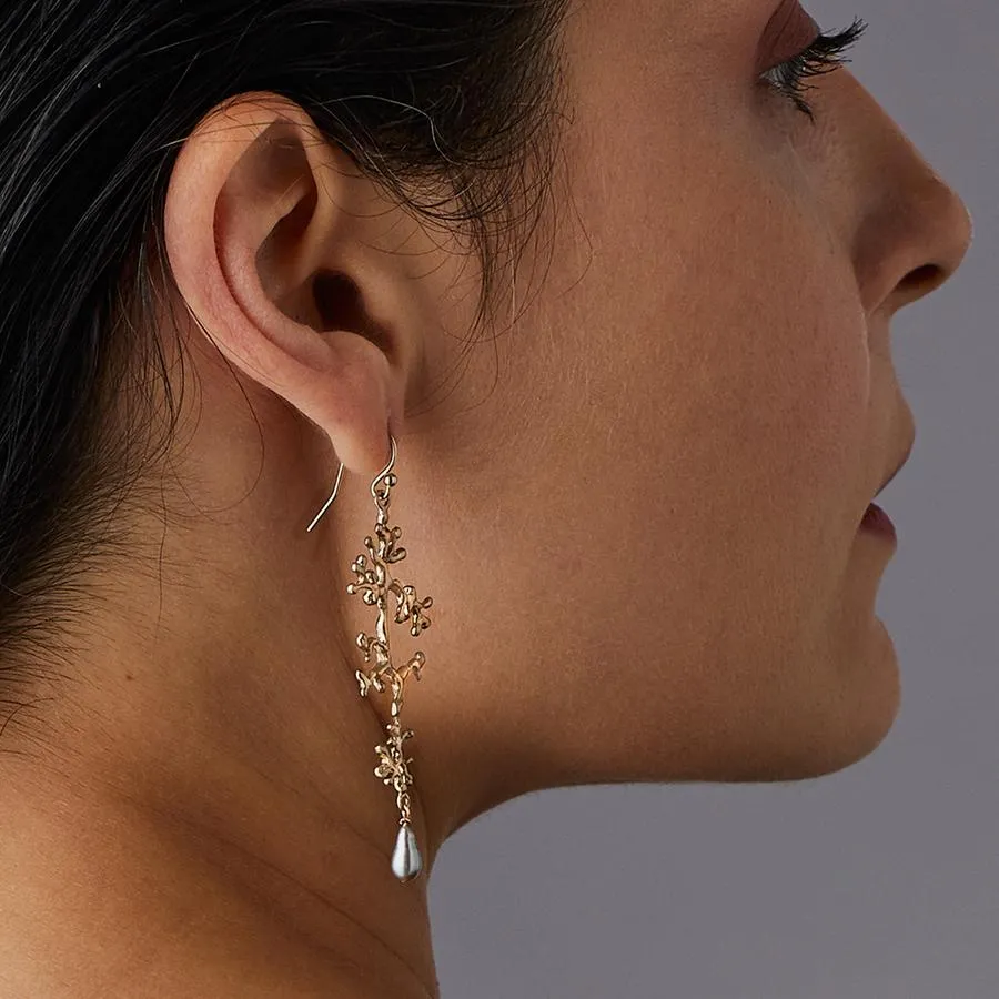 Julie Cohn Lichen Pearl Earrings