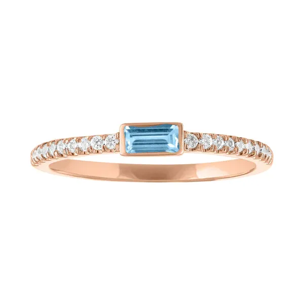 Juliet Baguette Birthstone Ring