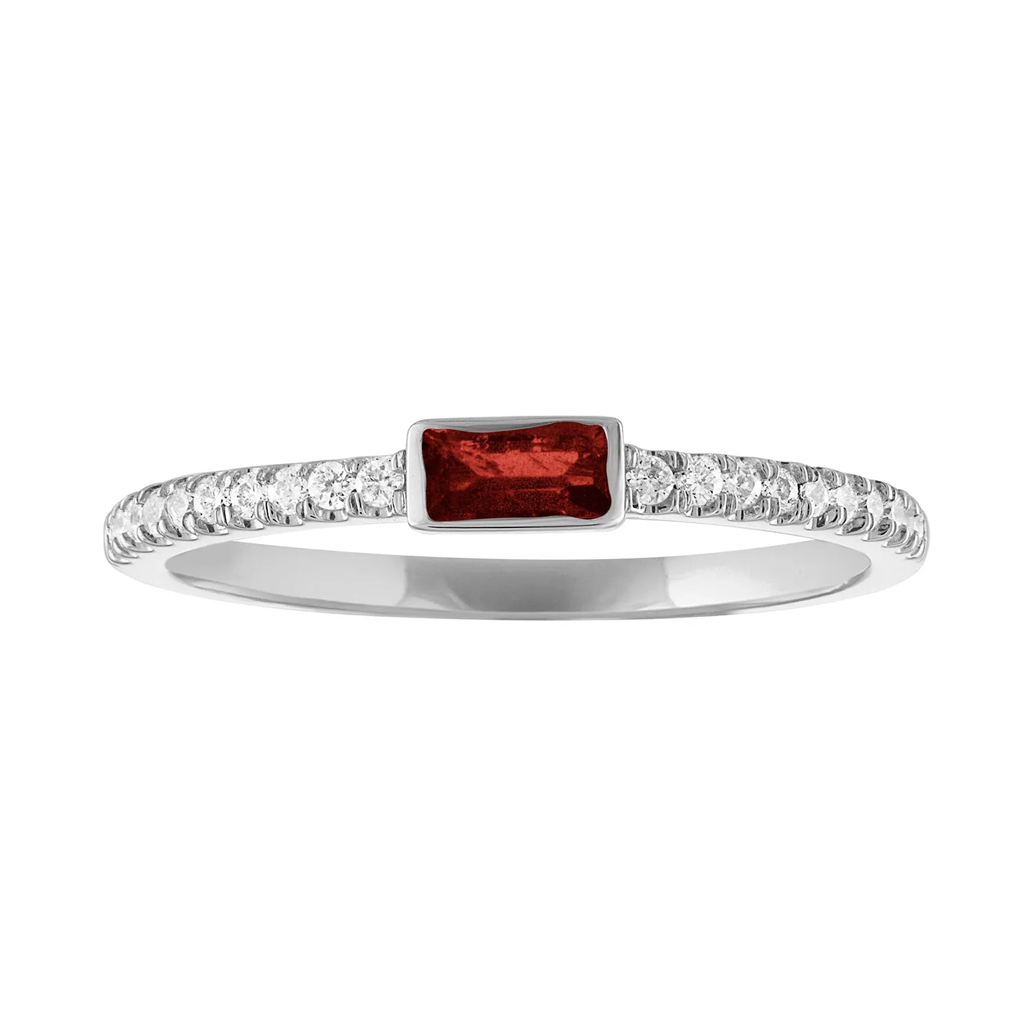 Juliet Baguette Birthstone Ring