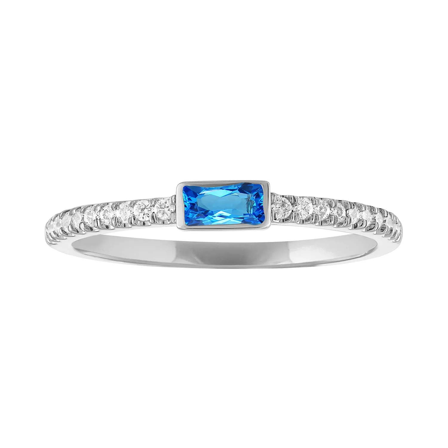 Juliet Baguette Birthstone Ring