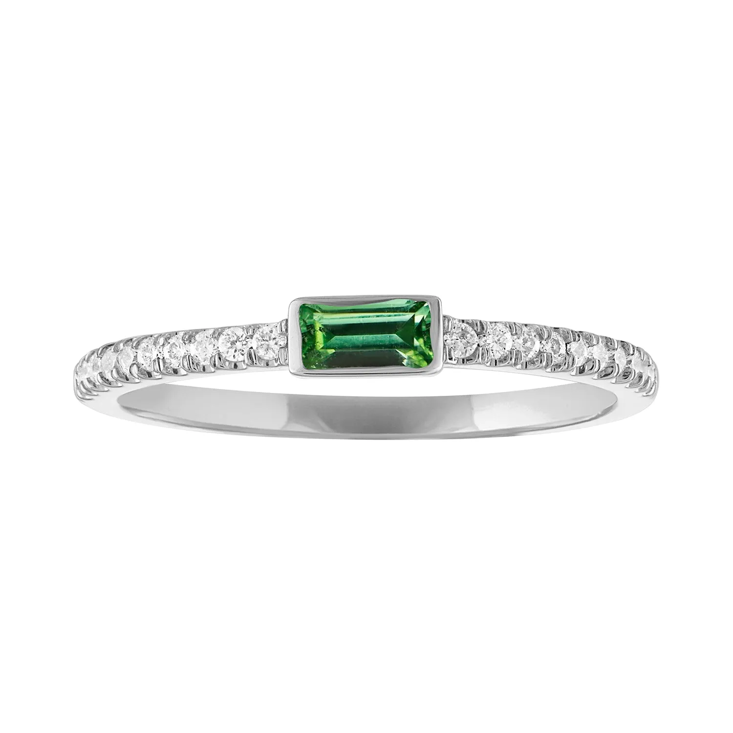 Juliet Baguette Birthstone Ring