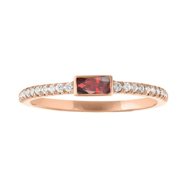 Juliet Baguette Birthstone Ring